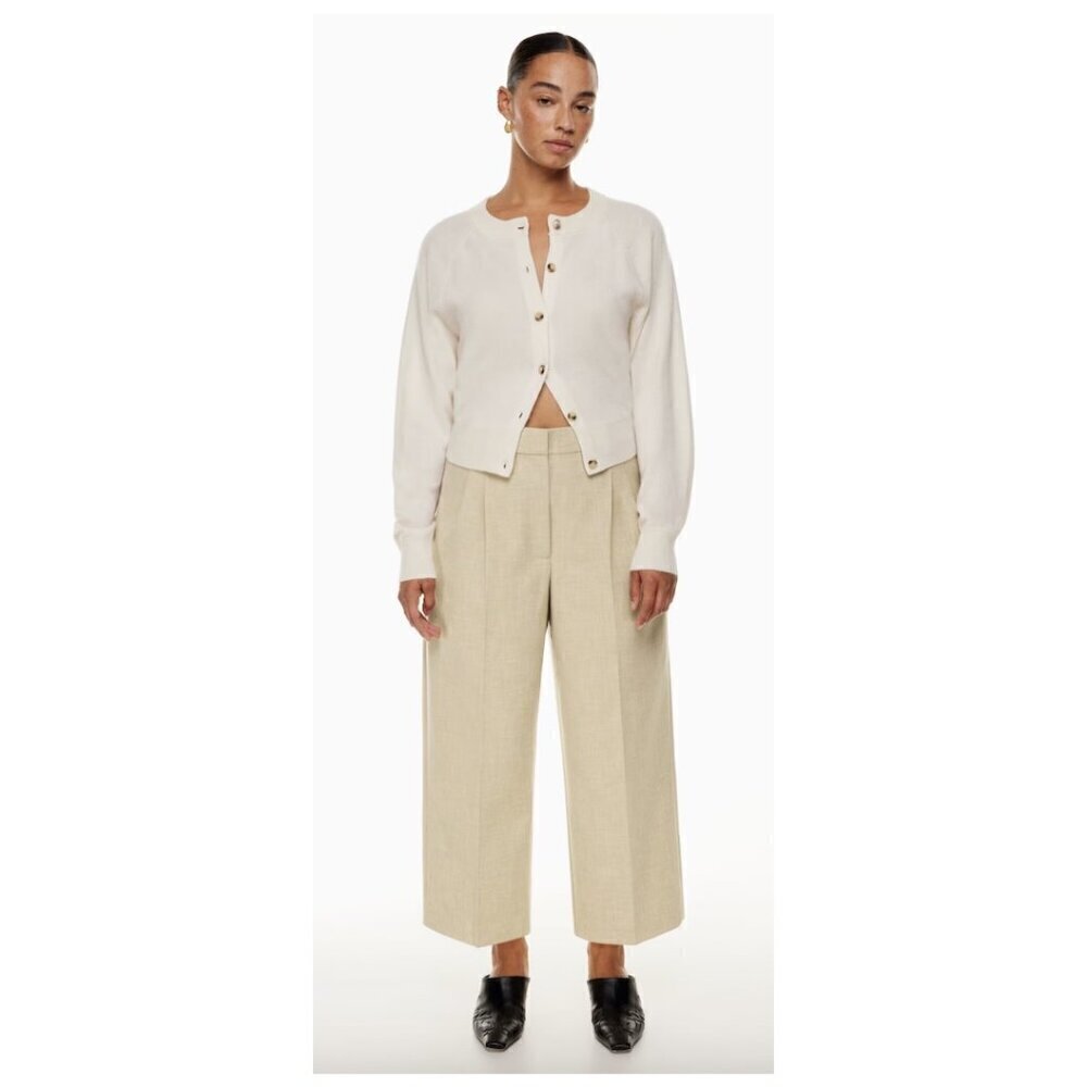 ARITZIA Wilfred The Effortless Cropped Pant in Claudine Hounds Tooth Size US 2